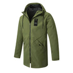 Mid-length Men's Hooded Casual Workwear Shell Jacket