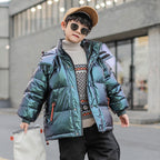 Western Style Big Kids Thick Winter Children's White Duck Down Jacket