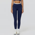 High Waist Contrast Color Tight Trousers Running Fitness Clothes