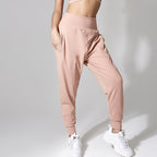 Women's Sports Solid Color High Waist Simple Pocket Casual Pants