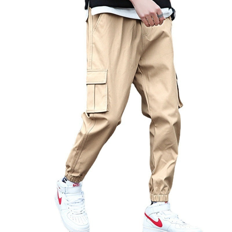 Fashionable All-match Multi-pocket Feet Harem Trousers