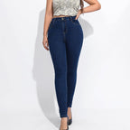 High Waist Slimming And Tight High Stretch Large Size Hip Lifting Skinny Jeans