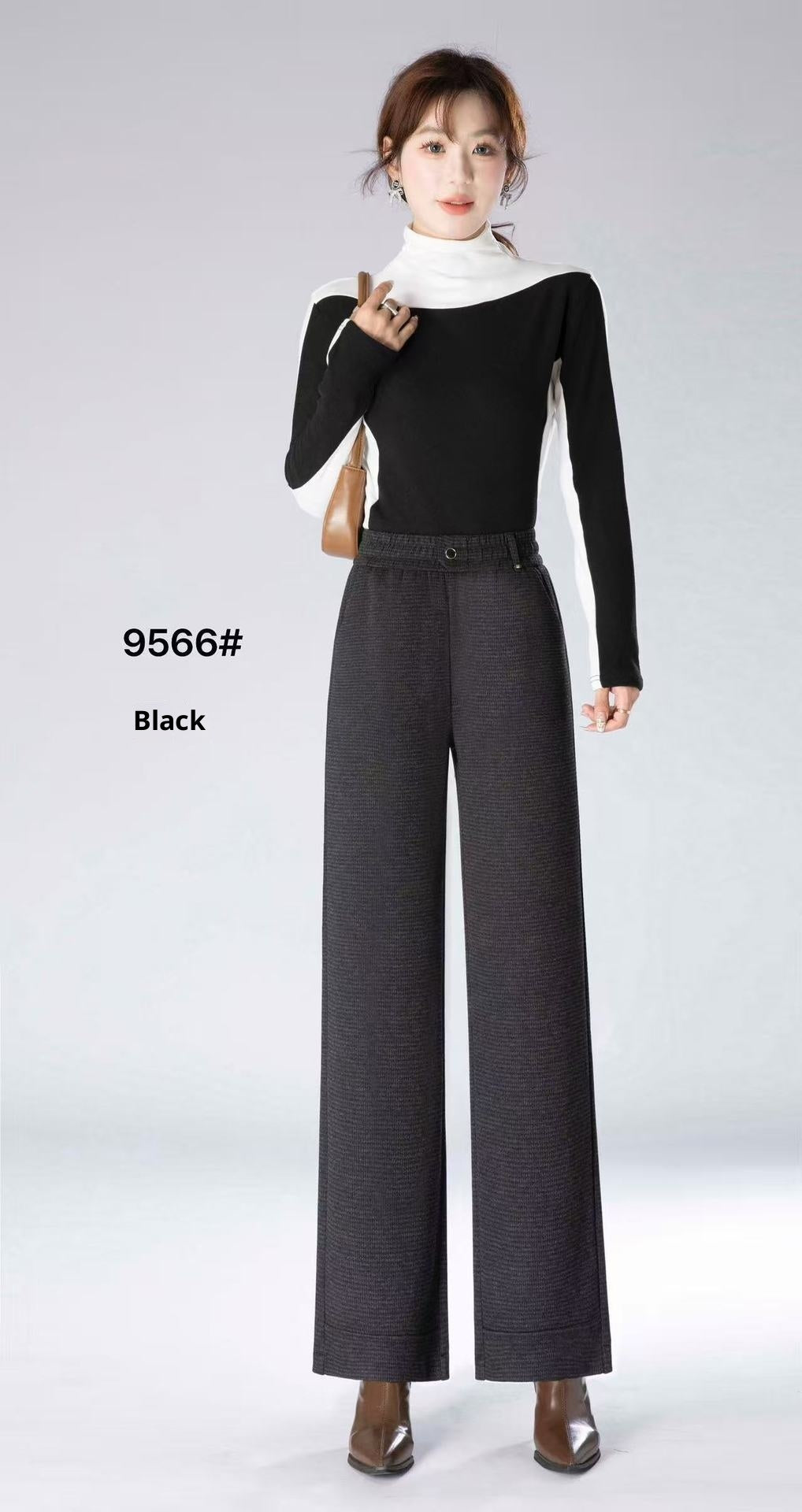 Fashionable All-matching High Waist Drooping Casual Straight Pants