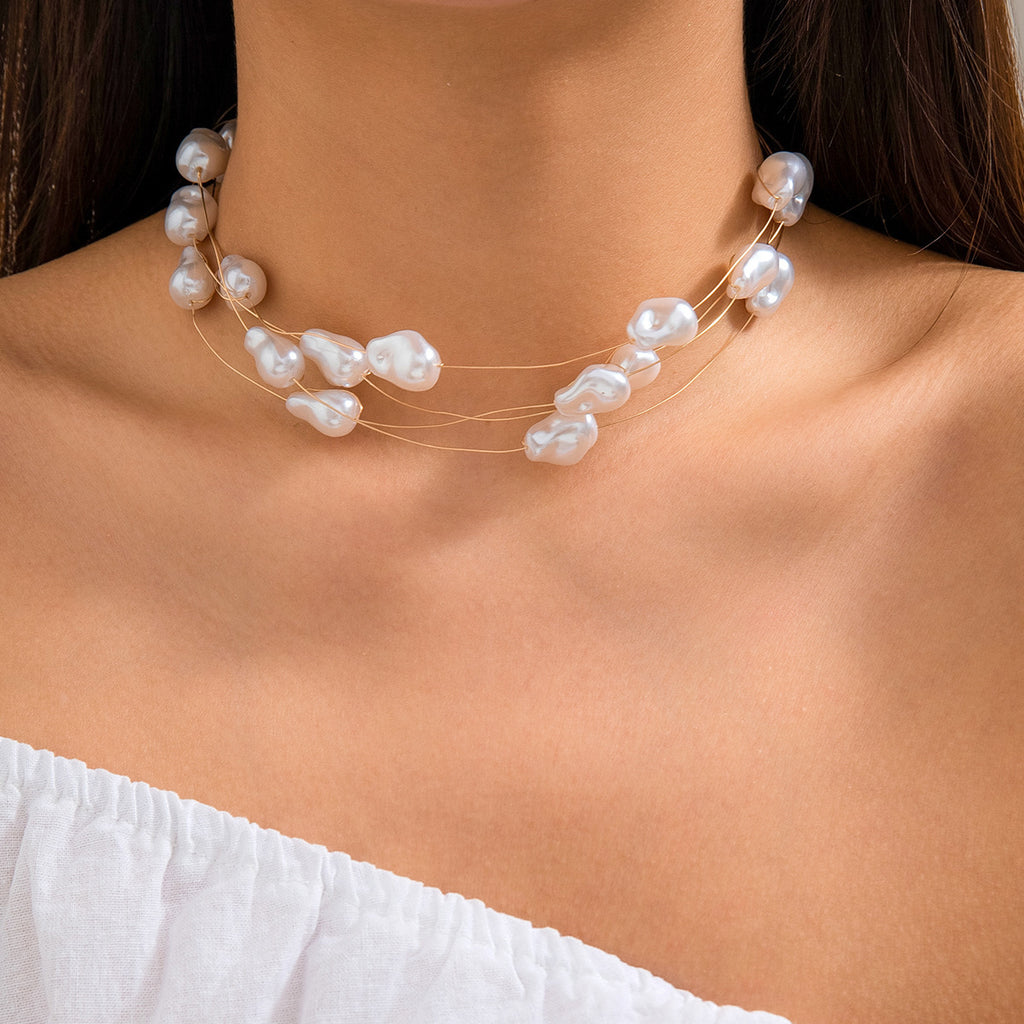 Versatile Baroque Pearl Necklace Bracelet For Women