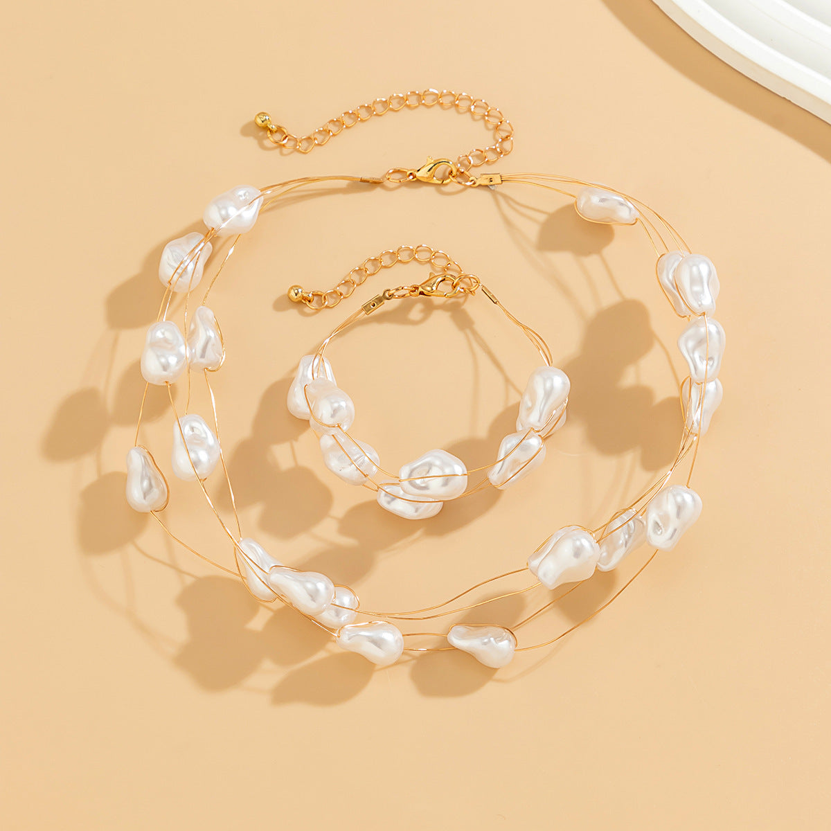 Versatile Baroque Pearl Necklace Bracelet For Women