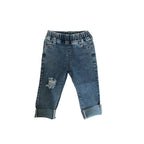 Boys Ripped Stretch Denim Trousers