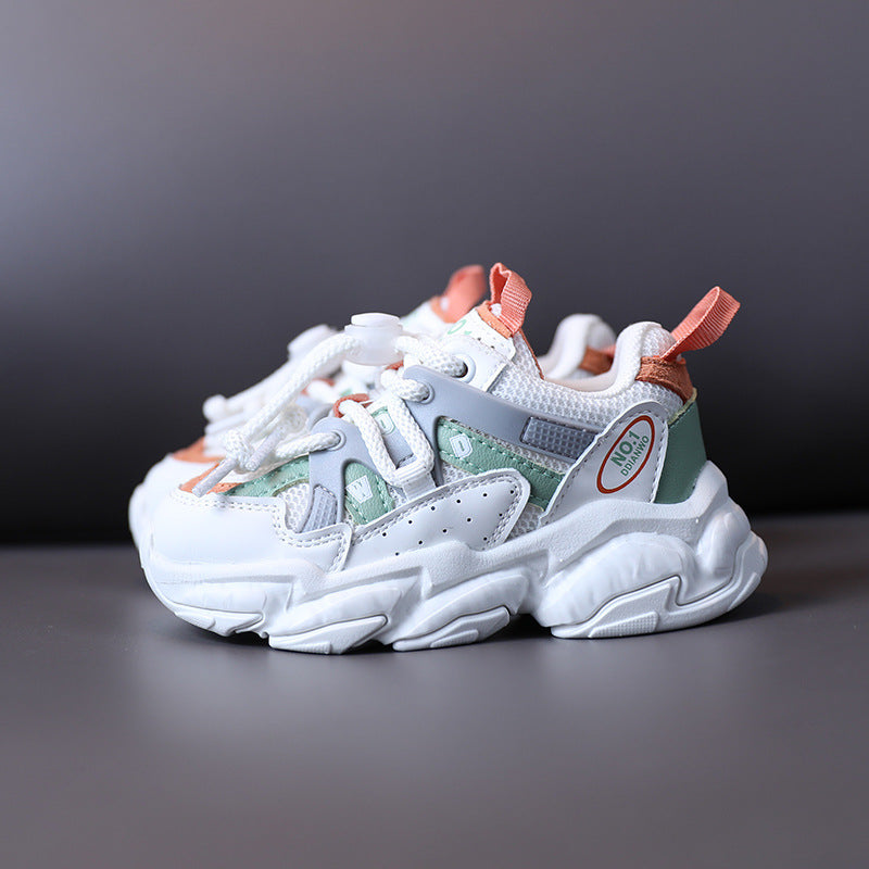 Children's Shoes, Girls' Sports Shoes, Lightweight Breathable Casual Running Shoes