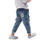 Big Kids Loose Harem Trousers Plus Fleece Padded Overalls