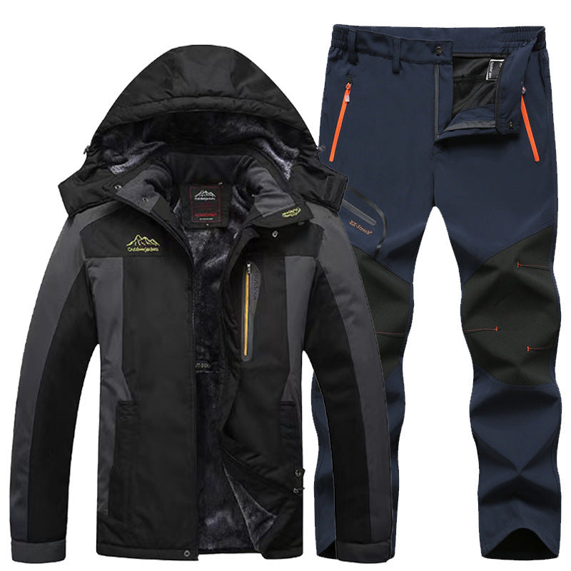 Outdoor Windproof And Frost-proof Men's Jacket and Pants Set