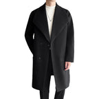 Men's Cotton-padded Mid-length Woolen Coat