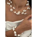 Versatile Baroque Pearl Necklace Bracelet For Women