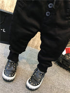 Boy's personality thickening plus velvet jeans