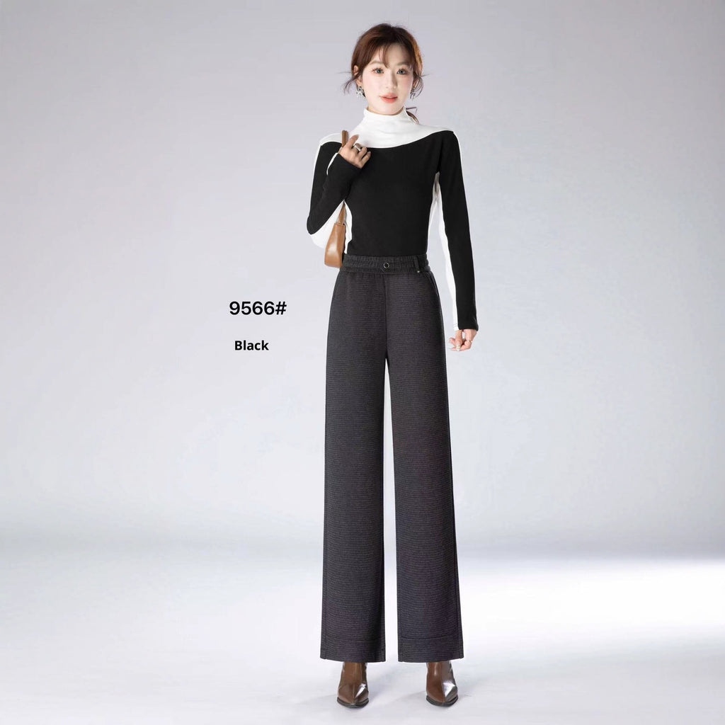 Fashionable All-matching High Waist Drooping Casual Straight Pants