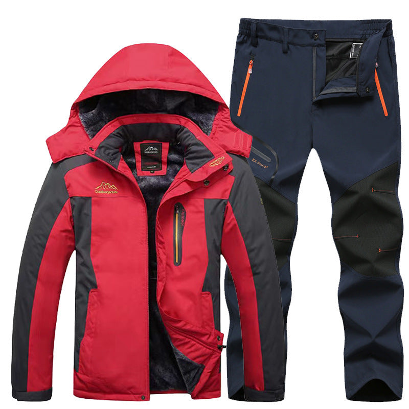Outdoor Windproof And Frost-proof Men's Jacket and Pants Set