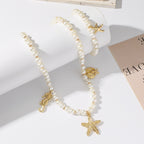 Haima Shell Necklace Starfish Bracelet Set Fashion Lady