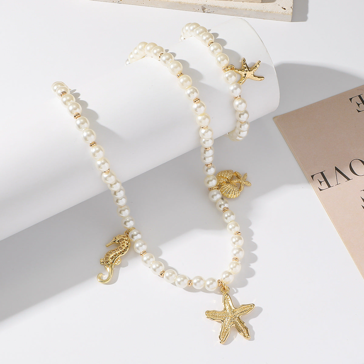 Haima Shell Necklace Starfish Bracelet Set Fashion Lady