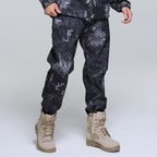 Outdoor Men's Fleece Soft Shell Pants Breathable And Windproof Wear-resistant