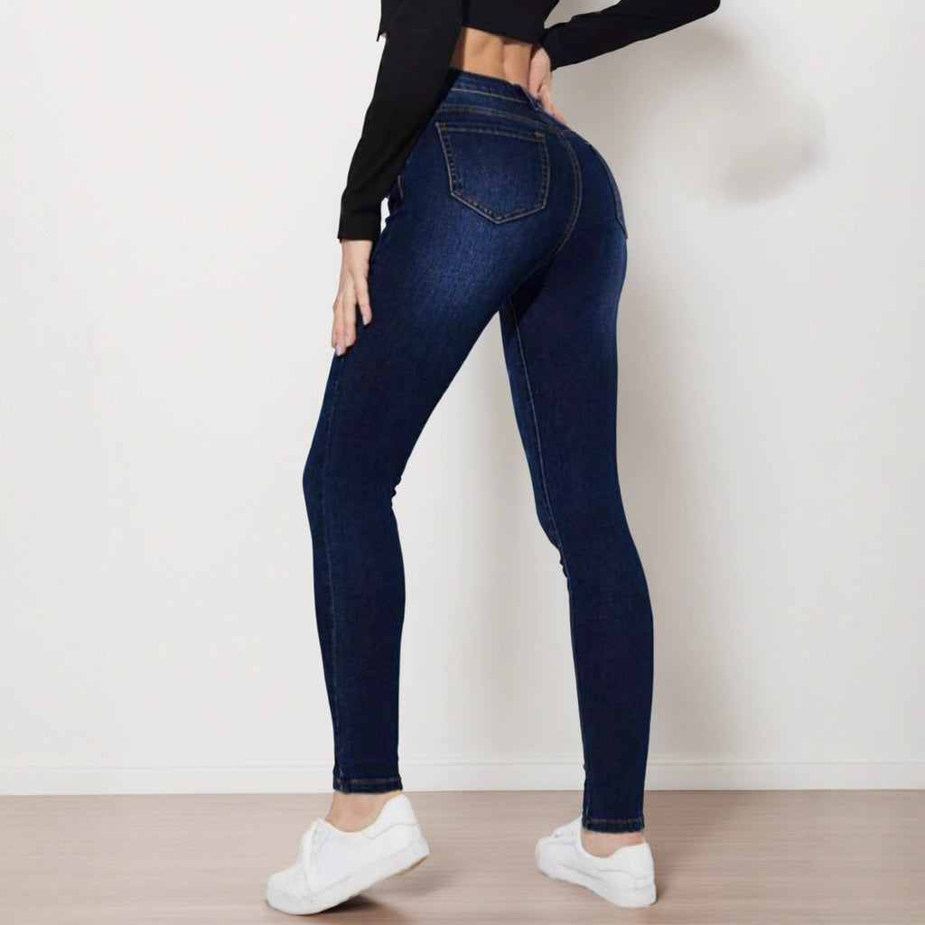 Women's Fleece-lined Elegant And Comfortable Skinny Jeans