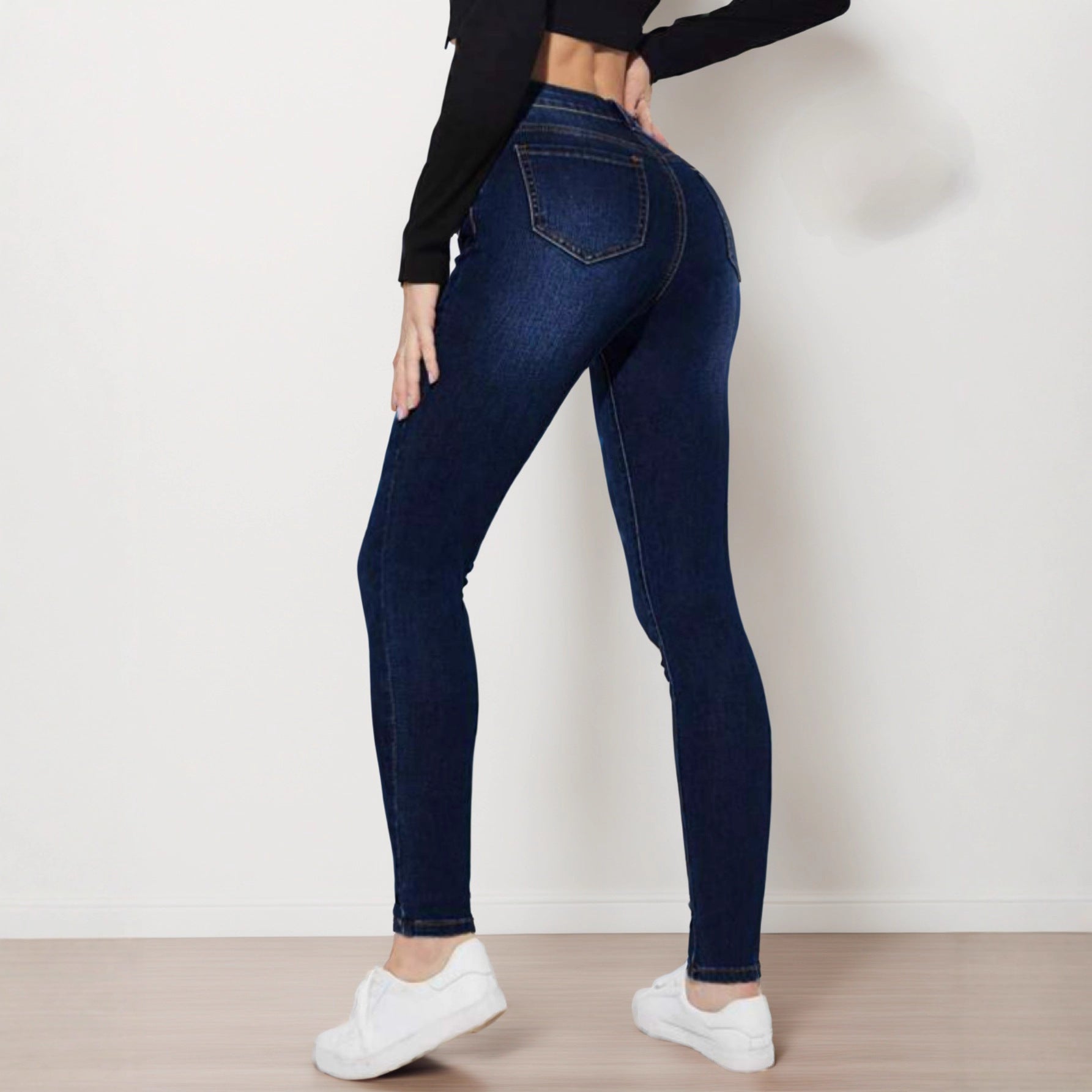 Women's Fleece-lined Elegant And Comfortable Skinny Jeans
