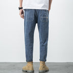Men's Loose Plus Size Elastic Waist Jeans