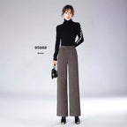 Fashionable All-matching High Waist Drooping Casual Straight Pants