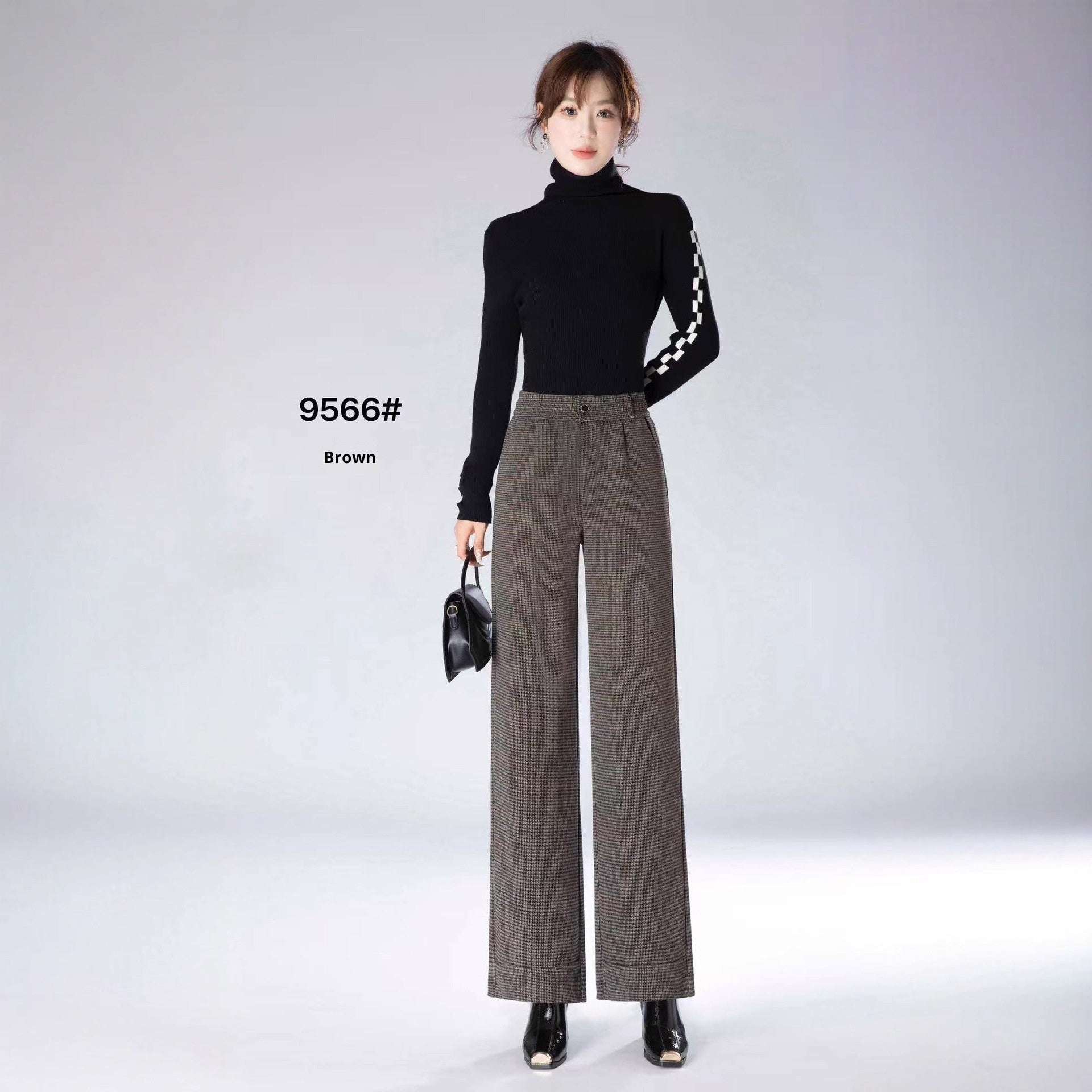 Fashionable All-matching High Waist Drooping Casual Straight Pants