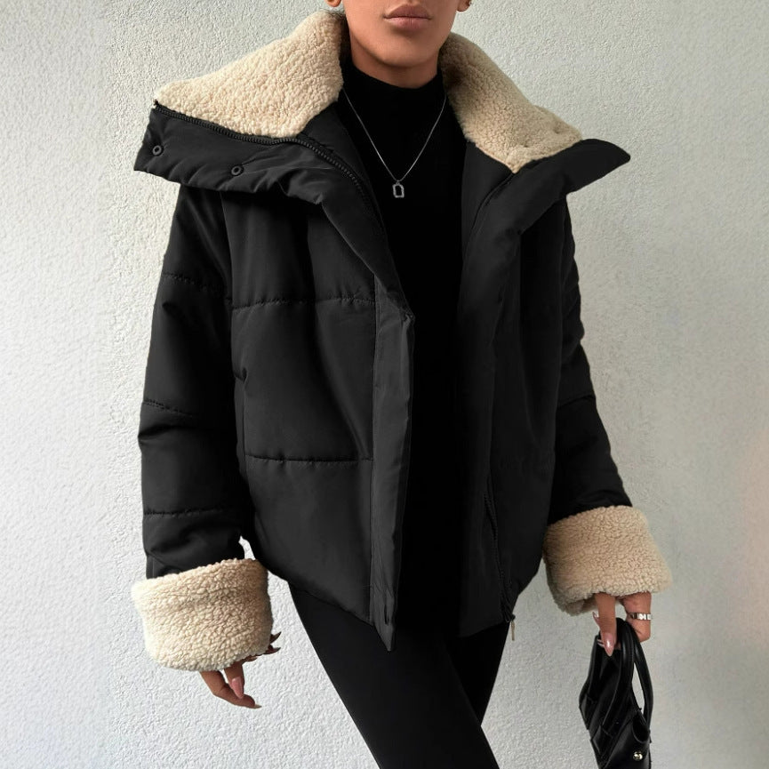 Small Ladies Belt Fur Collar Cotton Clothes