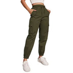 High Waist Wide Leg Ankle-tied Sports Pants