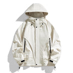 Spring And Autumn High-grade Simple Versatile Trench Coat Windproof Hood Jacket