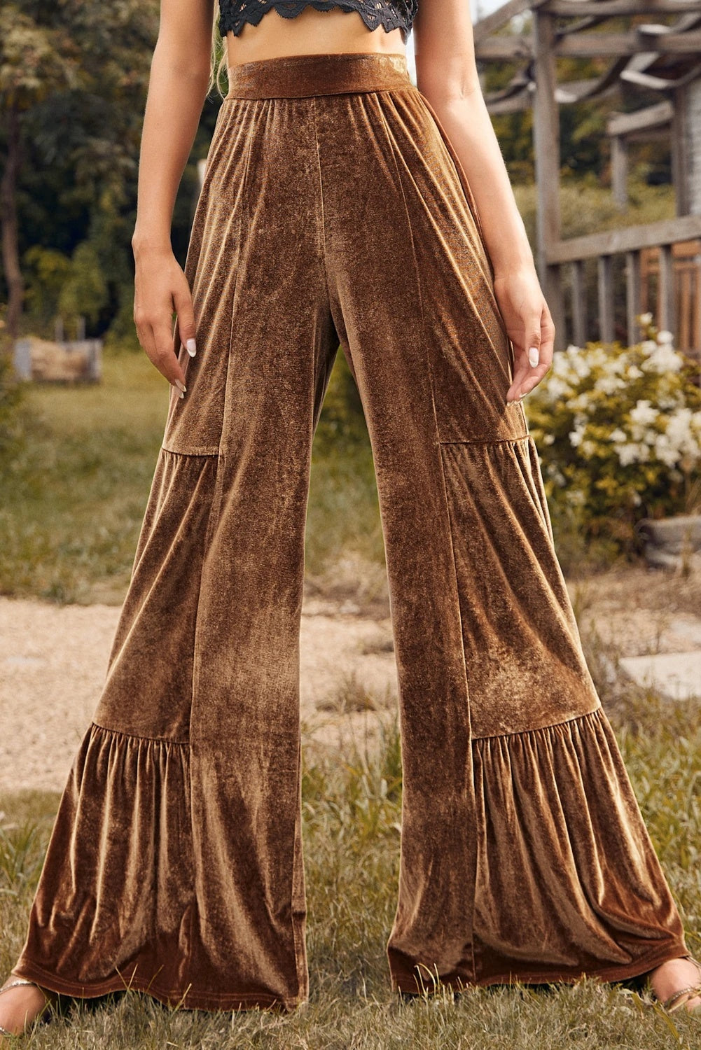Fashion Trend Casual Flared Wide-leg Pants Women