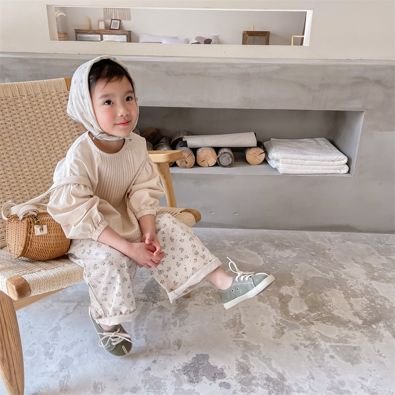 Autumn Washed Cotton Harem Pants Girls' Casual Pants