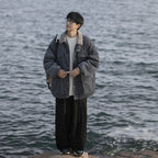 Retro Fashion Mens Workwear Cotton Coat Tide