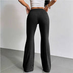 Women's Solid Color Spring High Waist Drawstring Straight Loose Casual Pants