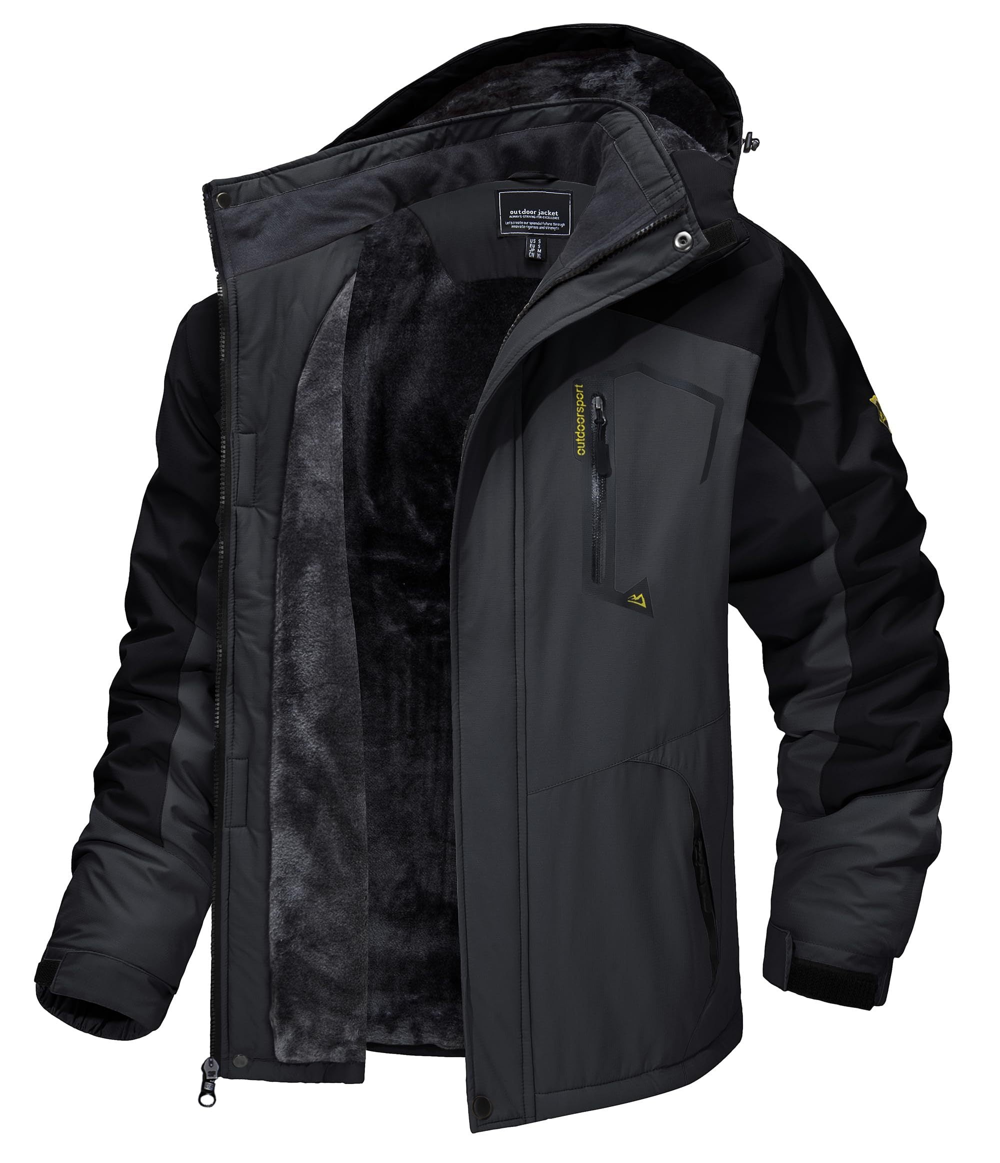 Outdoor Waterproof Winter Jacket Detachable Hood