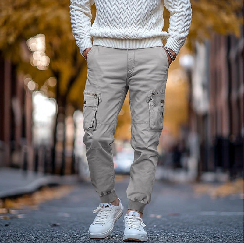 European And American Men's Oversized Trousers Fashion Multicolor Leisure Tappered Overalls