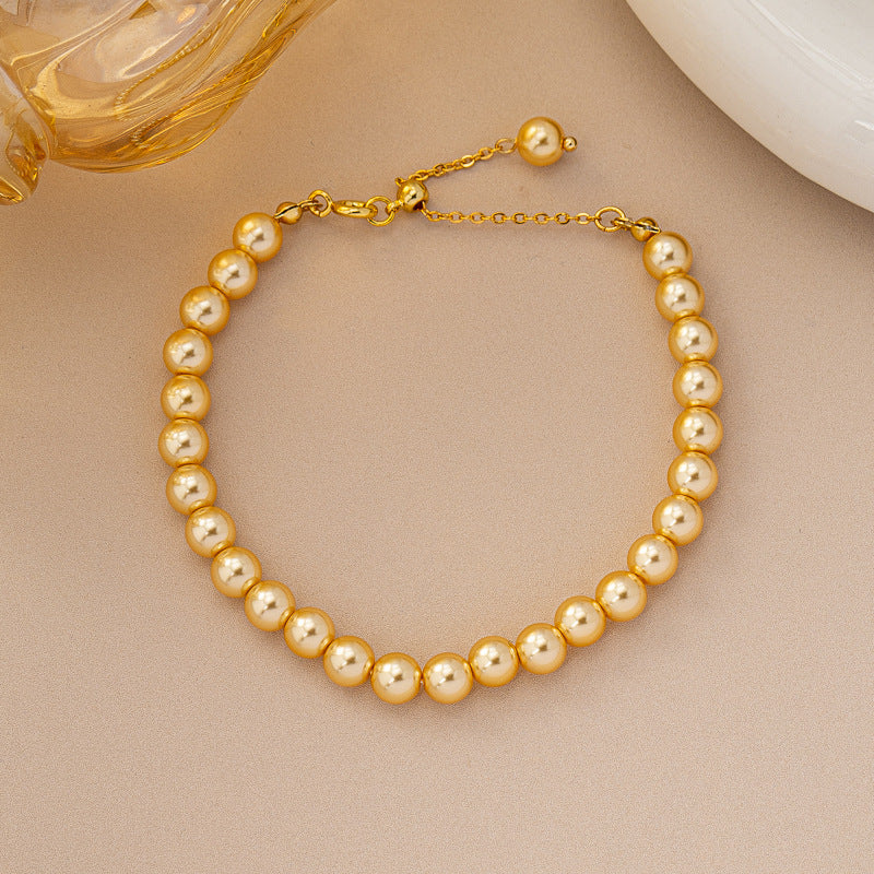 Women's Copper Luxury Golden Balls Bracelet