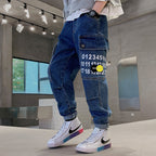 Boys Printed Girdled Jeans