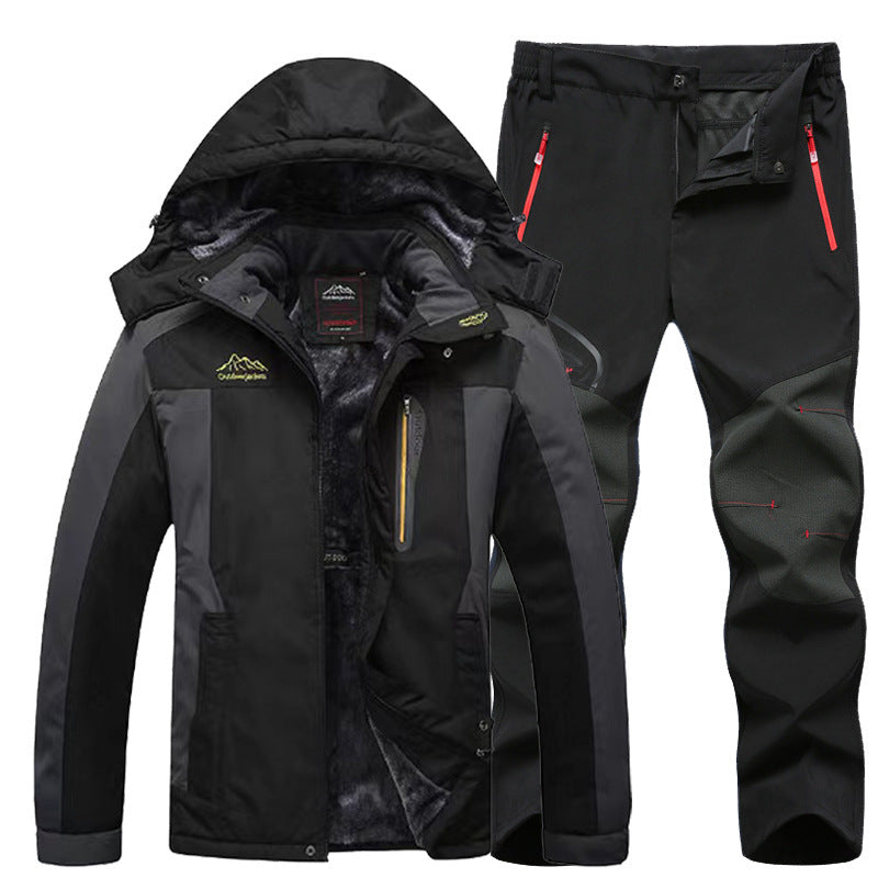 Outdoor Windproof And Frost-proof Men's Jacket and Pants Set