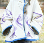 Winter New Women's Loose Retro Printed Woolen Coat