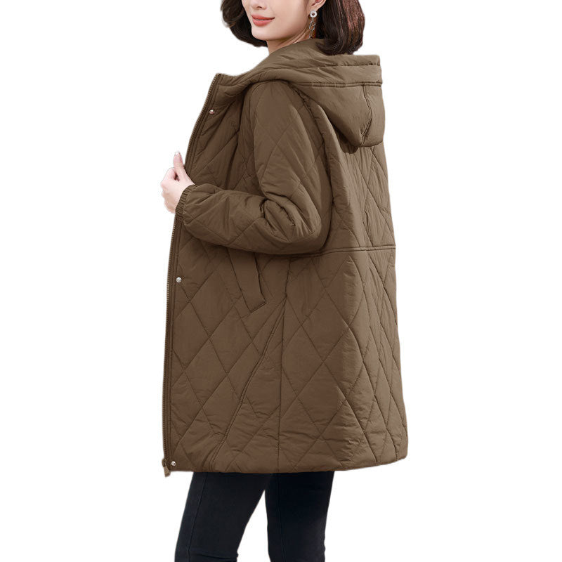 Mid-length Loose Cotton-padded Thick Coat