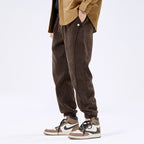 Autumn And Winter Ankle-tied Japanese Corduroy Retro Casual Sports Pants Men