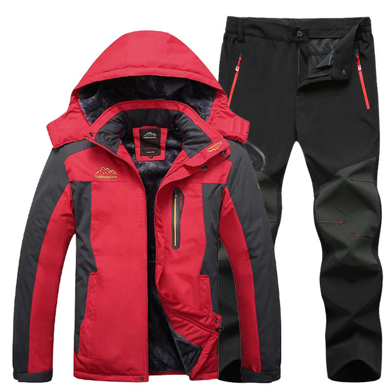 Outdoor Windproof And Frost-proof Men's Jacket and Pants Set