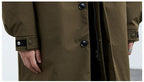 Men's False Two Pieces Hooded Mid-length Trench Coat