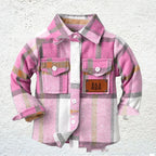 Children's Patchwork Flannel Checkered Shirt