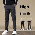 Men's Fleece-lined Slim Fit Tapered Casual Pants