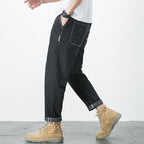 Men's Loose Plus Size Elastic Waist Jeans