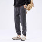 Autumn And Winter Ankle-tied Japanese Corduroy Retro Casual Sports Pants Men