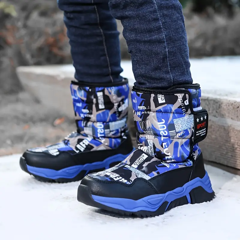 Boys' Winter Snow Boots with Fleece