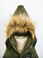 Boys' Casual Hooded Winter Coat - Fleece-Lined Zip-Up Jacket