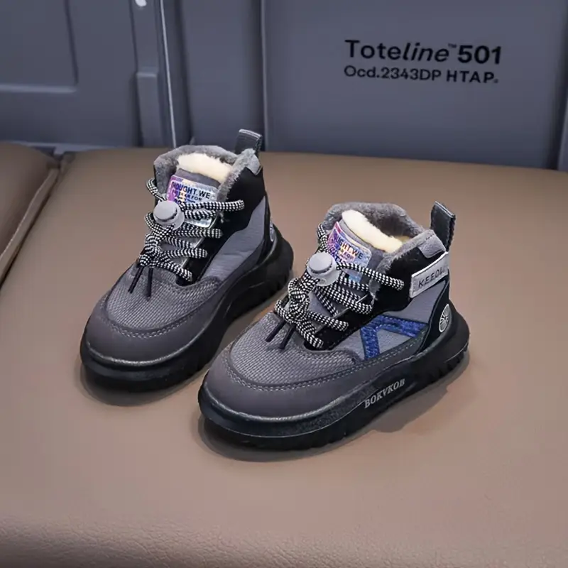 Boys' Winter Snow Boots with Fleece Lining